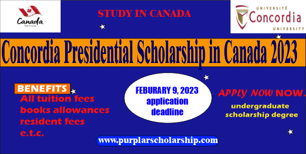 Concordia Presidential Scholarship in Canada 2023