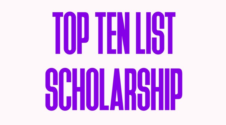 top ten list scholarship